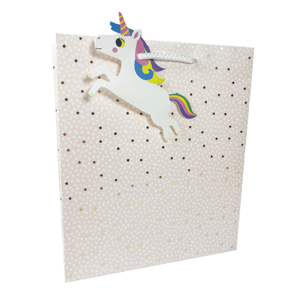 Gift paper bag, Girl - Clairefontaine - 21,5 x 10,2 x 25,3 cm