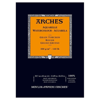 Watercolor paper - Arches - rough, A3, 300 g, 12 sheets
