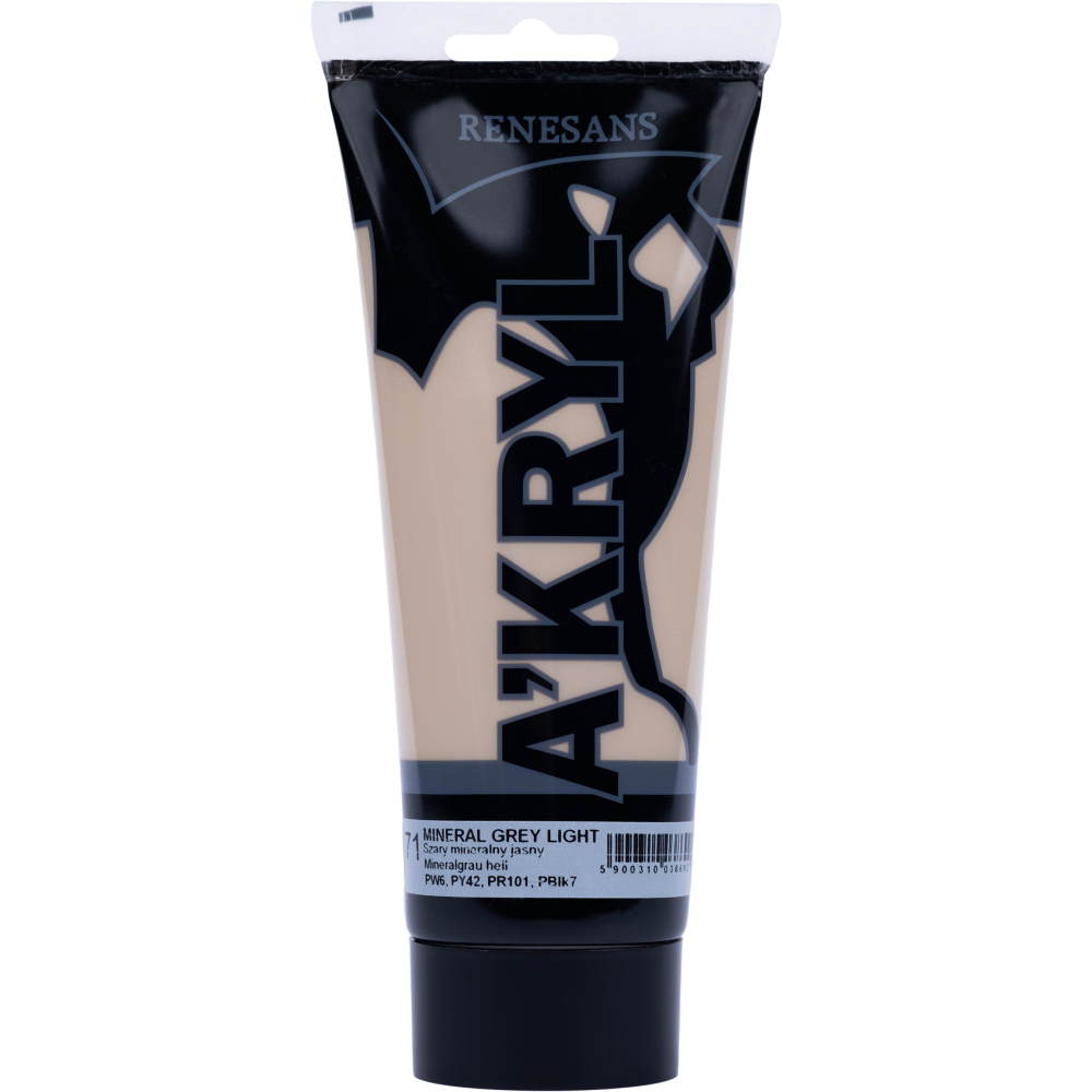 Acrylic A'kryl paint - Renesans - 71, mineral grey light, 200 ml