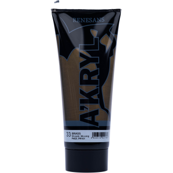 Metallic acrylic A'kryl paint - Renesans - 33, brass, 200 ml