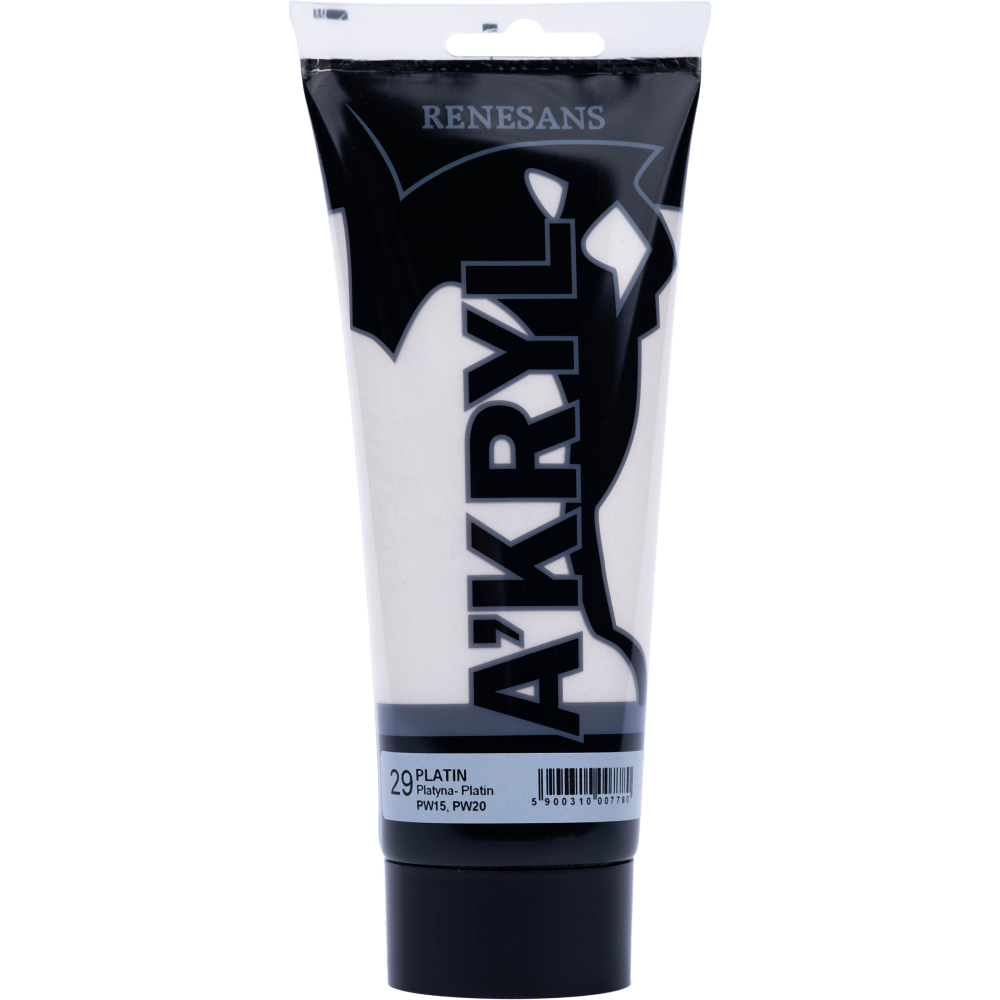 Acrylic A'kryl paint - Renesans - 29, platin, 200 ml