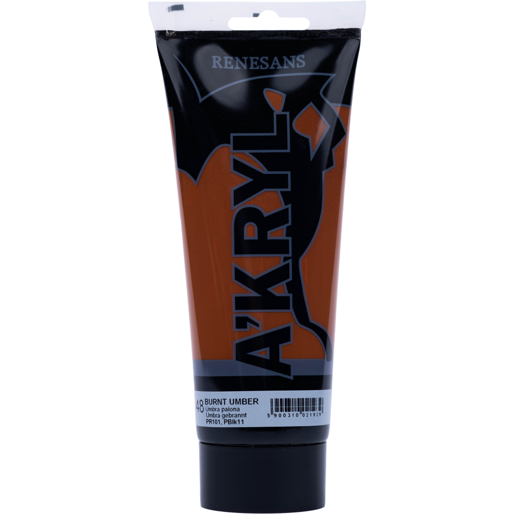 Farba akrylowa A'kryl - Renesans - 48, burnt umber, 200 ml