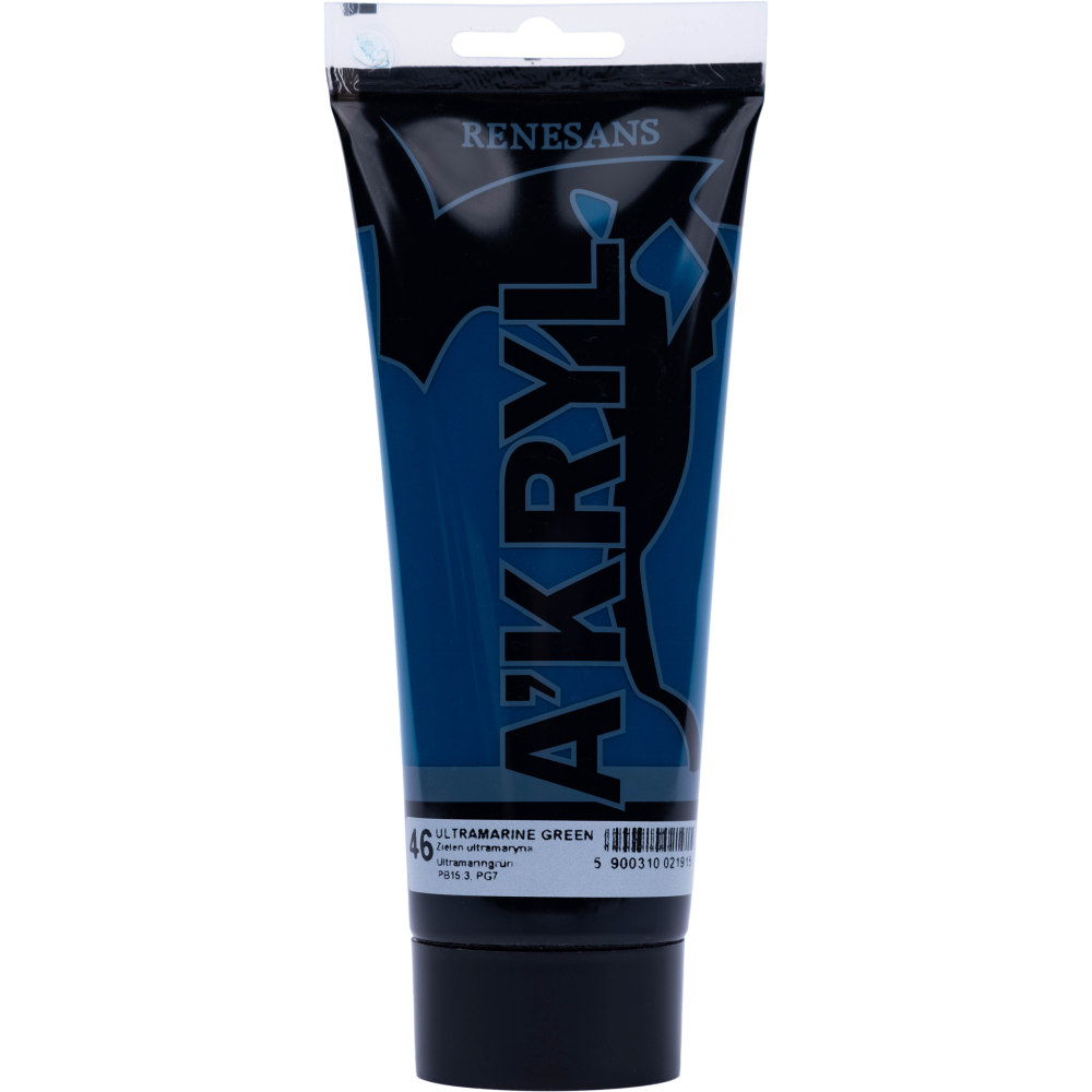 Acrylic A'kryl paint - Renesans - 46, ultramarine green, 200 ml