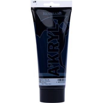 Acrylic A'kryl paint - Renesans - navy blue, 200 ml