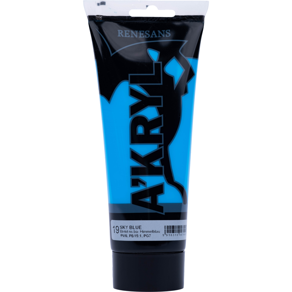 Acrylic A'kryl paint - Renesans - sky blue, 200 ml