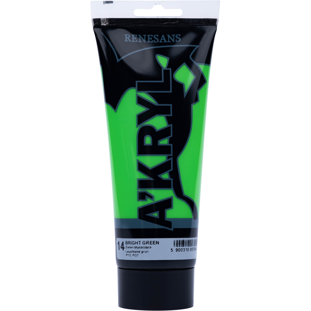 Acrylic A'kryl paint - Renesans - green bright, 200 ml