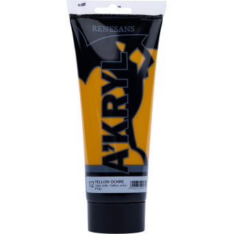 Acrylic A'kryl paint - Renesans - yellow ochre, 200 ml