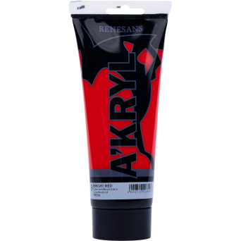 Acrylic A'kryl paint - Renesans - bright red, 200 ml