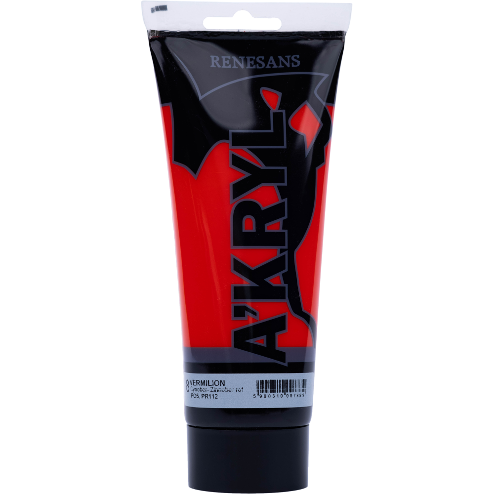 Farba akrylowa A'kryl - Renesans - 08, Vermilion, 200 ml