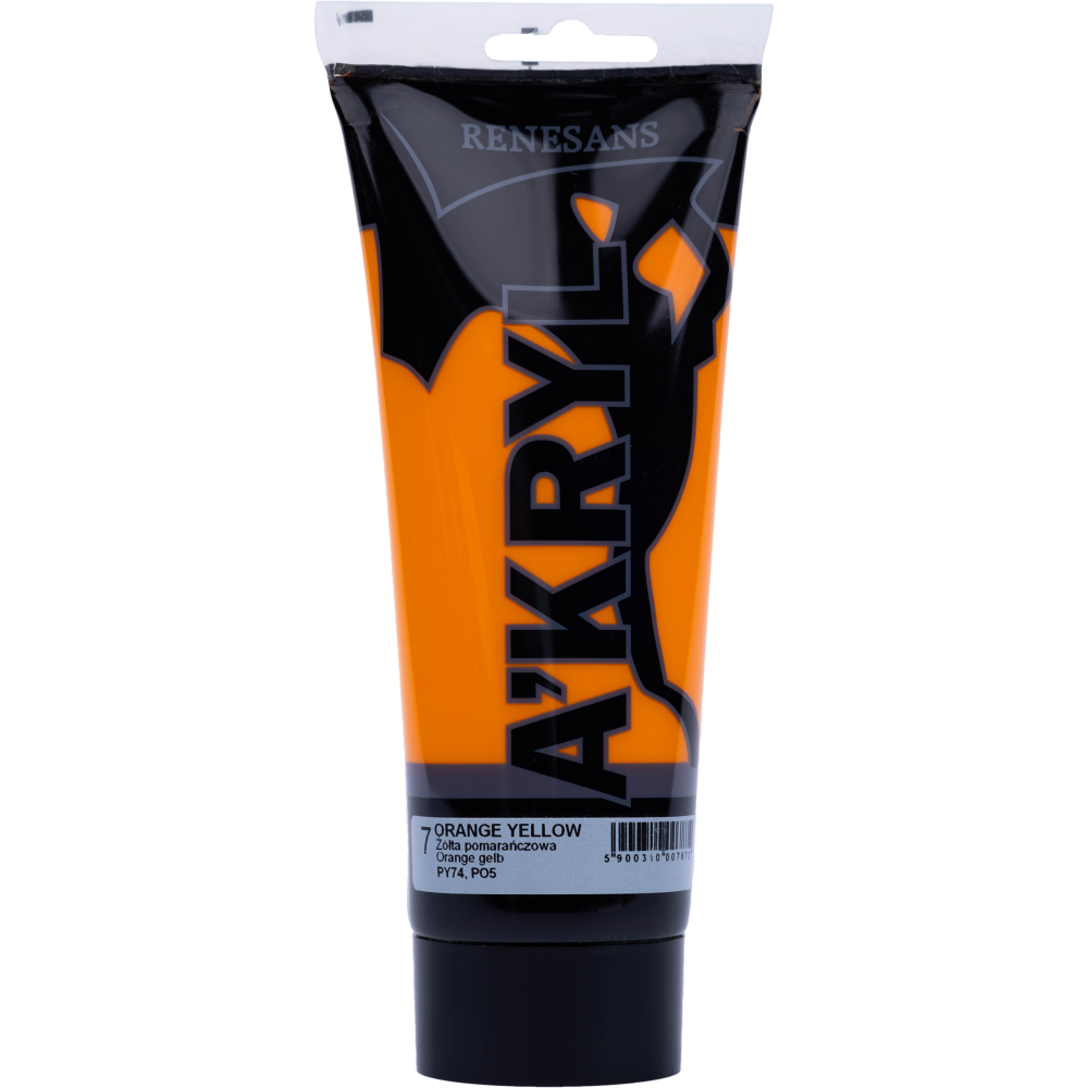 Acrylic A'kryl paint - Renesans - yellow orange, 200 ml