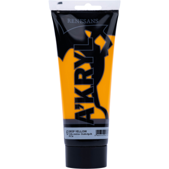 Farba akrylowa A'kryl - Renesans - żółć ciemna, 200 ml