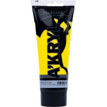Acrylic A'kryl paint - Renesans - lemon yellow, 200 ml