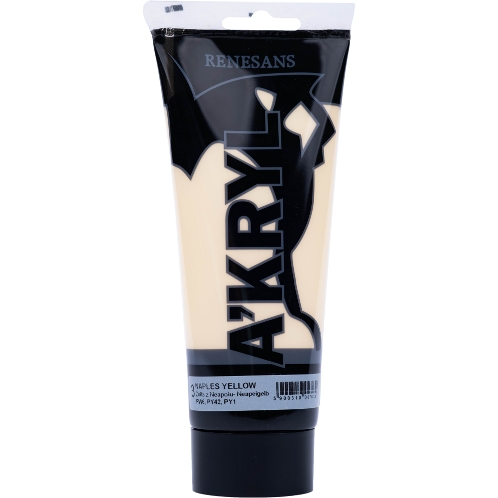 Acrylic A'kryl paint - Renesans - naples yellow, 200 ml