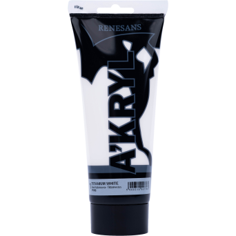 Acrylic A'kryl paint - Renesans - titanium white, 200 ml