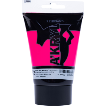 Farba akrylowa A'kryl - Renesans - magenta fluorescencyjna, 100 ml