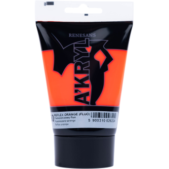 Farba akrylowa A'kryl - Renesans - pomarańcz fluorescencyjna, 100 ml