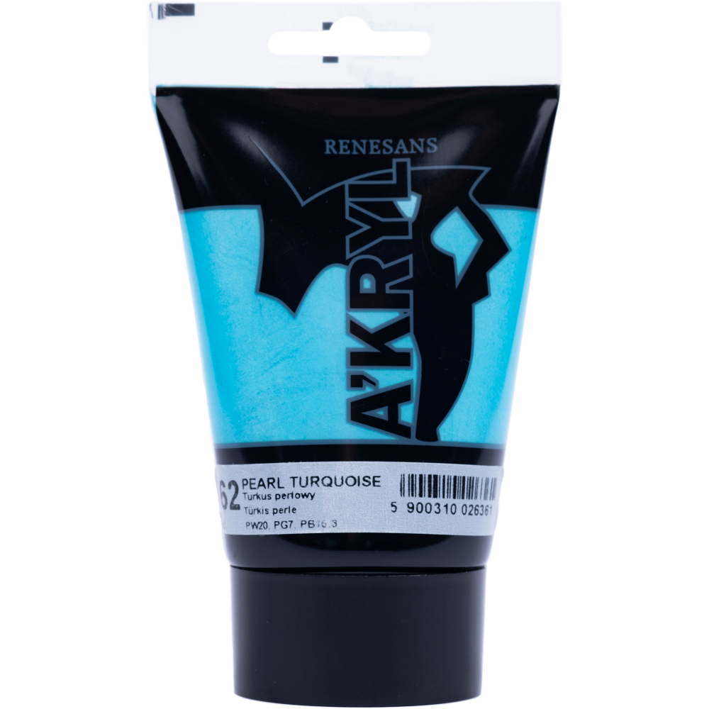 Acrylic A'kryl paint - Renesans - pearl turquoise, 100 ml
