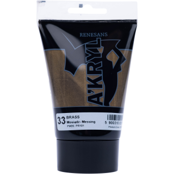 Metallic acrylic A'kryl paint - Renesans - brass, 100 ml