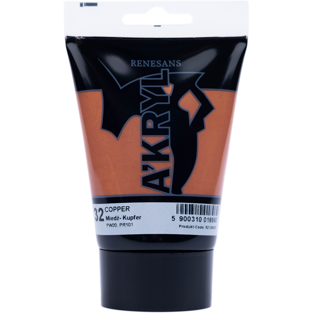 Farba akrylowa A'kryl metaliczna - Renesans - miedziana, 100 ml
