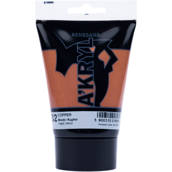 Metallic acrylic A'kryl paint - Renesans - copper, 100 ml
