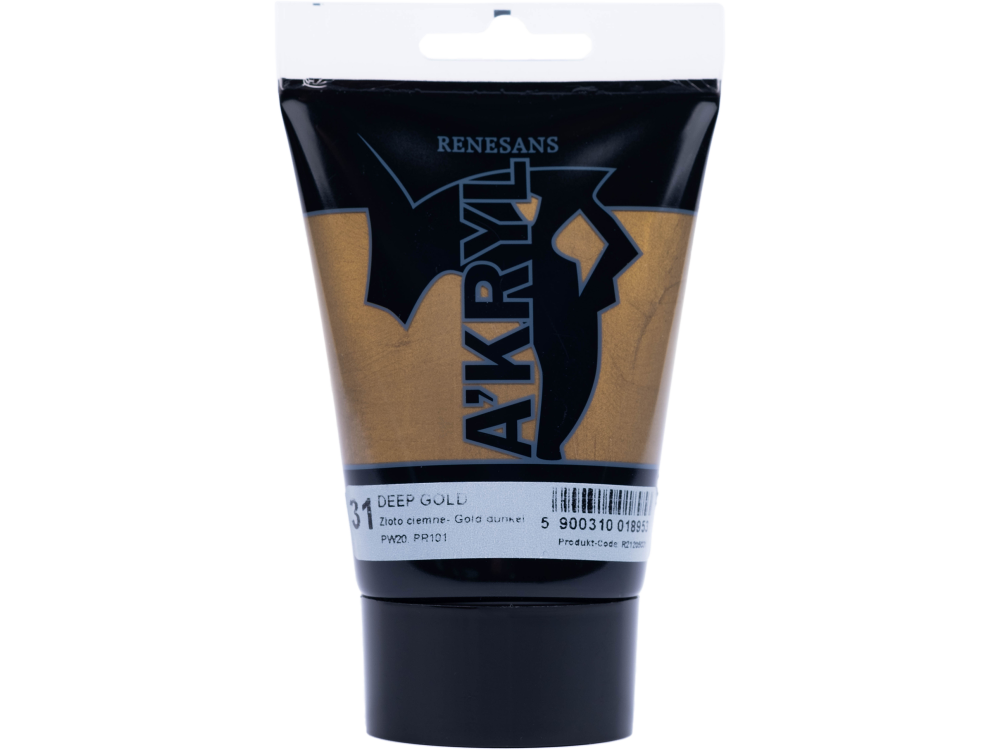 Farba akrylowa A'kryl metaliczna - Renesans - ciemnozłota, 100 ml