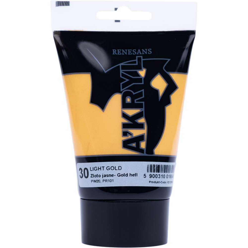 Farba akrylowa A'kryl metaliczna - Renesans - złota, 100 ml
