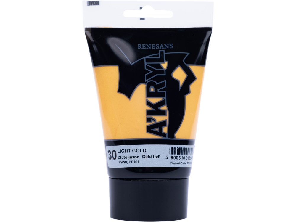 Farba akrylowa A'kryl metaliczna - Renesans - złota, 100 ml