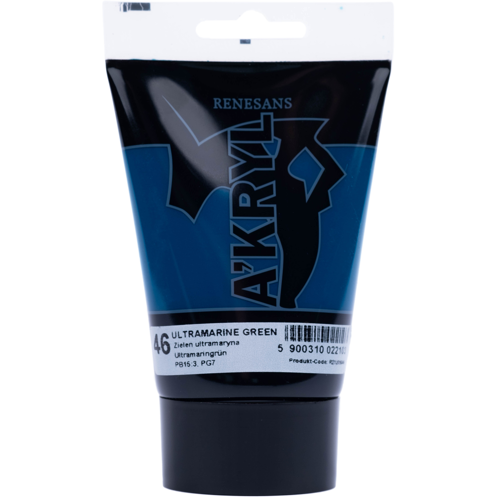 Acrylic A'kryl paint - Renesans - ultramarine green, 100 ml