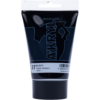 Acrylic A'kryl paint - Renesans - black, 100 ml
