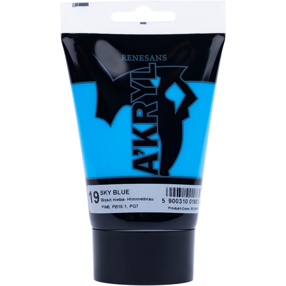 Acrylic A'kryl paint - Renesans - sky blue, 100 ml