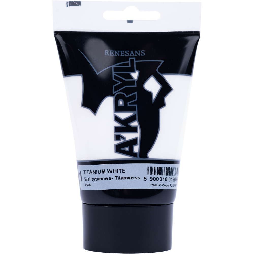 Farba akrylowa A'kryl - Renesans - biel tytanowa, 100 ml