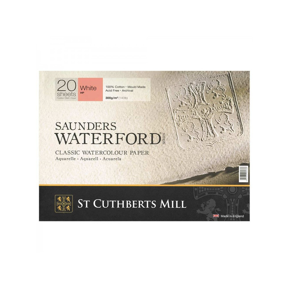 Blok do akwareli Saunders Waterford - hot press, 26 x 18 cm, 300 g, 20 ark.
