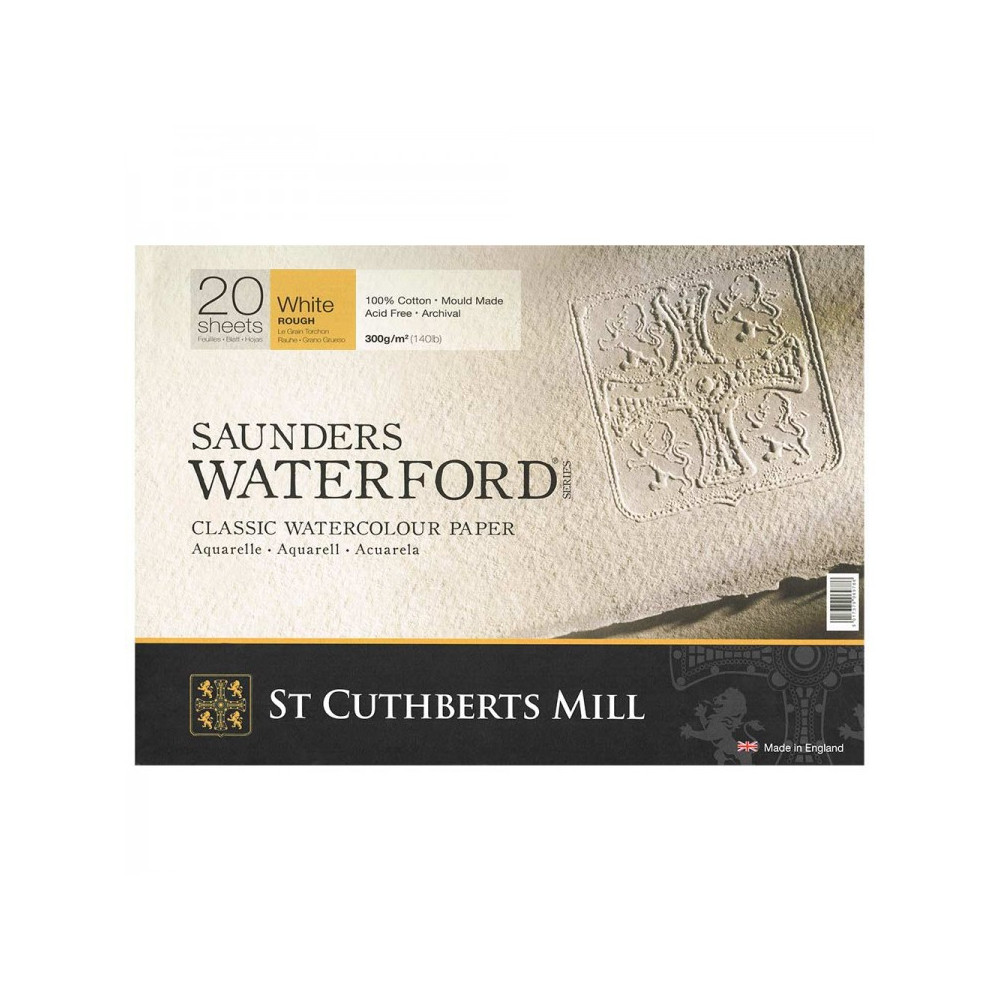 Saunders Waterford watercolor paper pad - rough, 26 x 18 cm, 300 g, 20 sheets