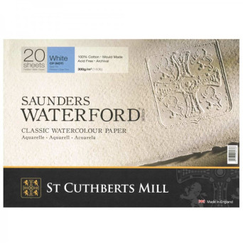 Saunders Waterford watercolor paper pad - cold press, 36 x 26 cm, 300 g, 20 sheets