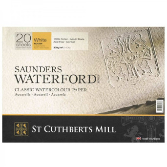 Saunders Waterford watercolor paper pad - rough, 36 x 26 cm, 300 g, 20 sheets