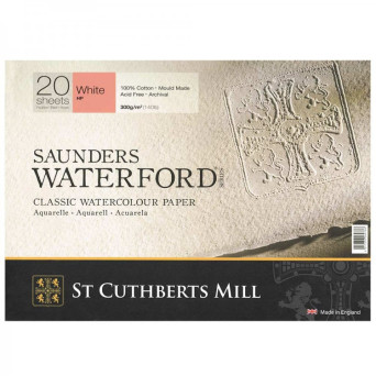 Blok do akwareli Saunders Waterford - hot press, 41 x 31 cm, 300 g, 20 ark.