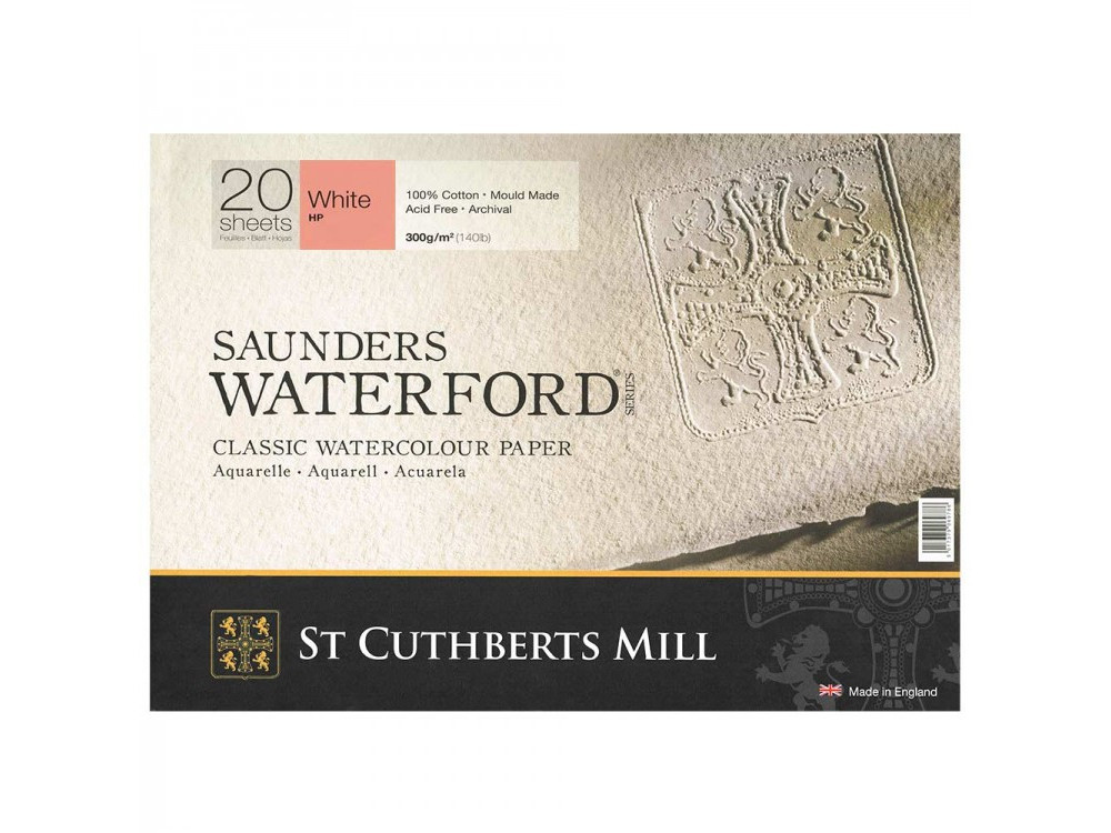 Blok do akwareli Saunders Waterford - hot press, 41 x 31 cm, 300 g, 20 ark.