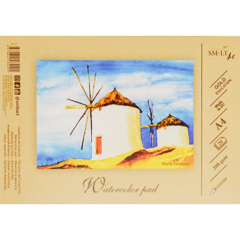 Blok do akwareli Watercolor Gold - SM-LT - A4, 200 g, 20 arkuszy
