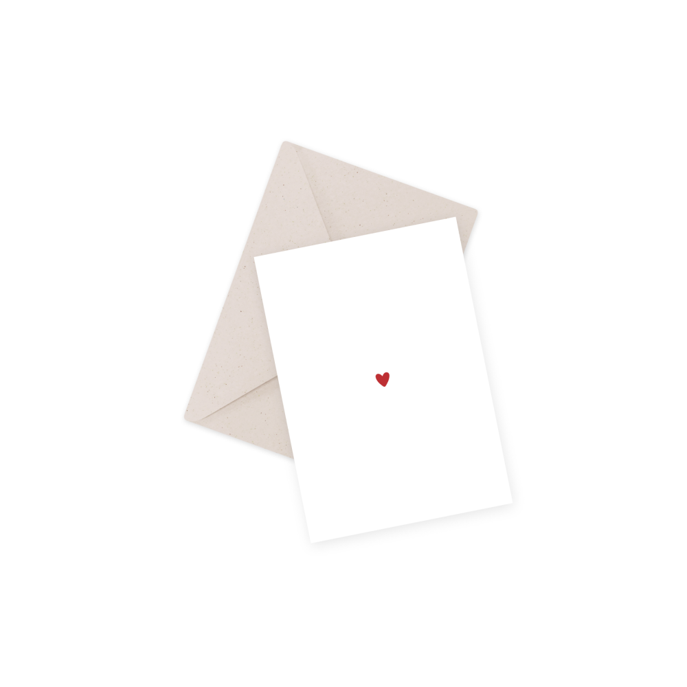 Greeting card - Eökke - Red heart, 12 x 17 cm