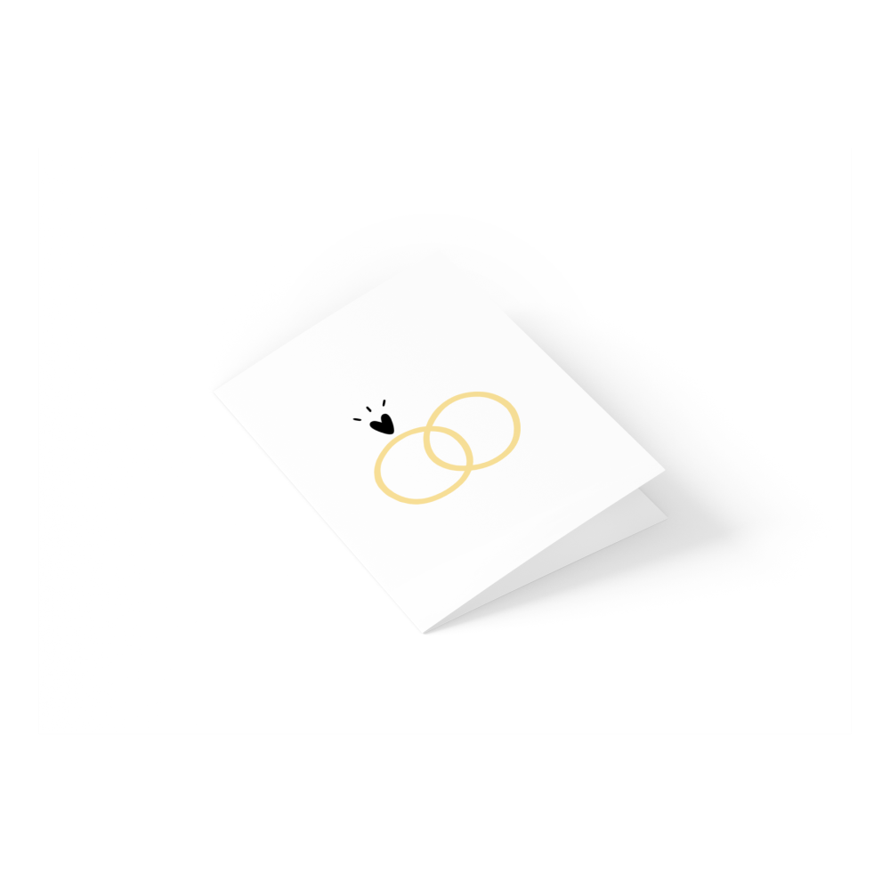 Greeting card - Eökke - Wedding rings, 12 x 17 cm