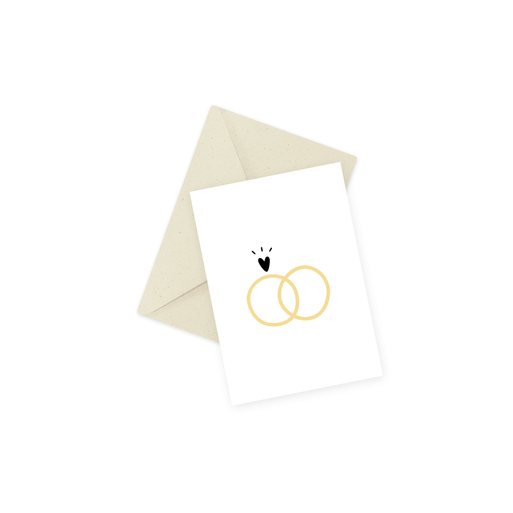 Greeting card - Eökke - Wedding rings, 12 x 17 cm