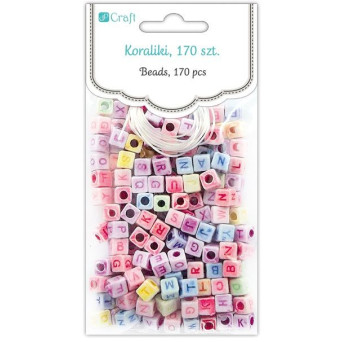 Koraliki literki - DpCraft - kolorowe, 170 szt.