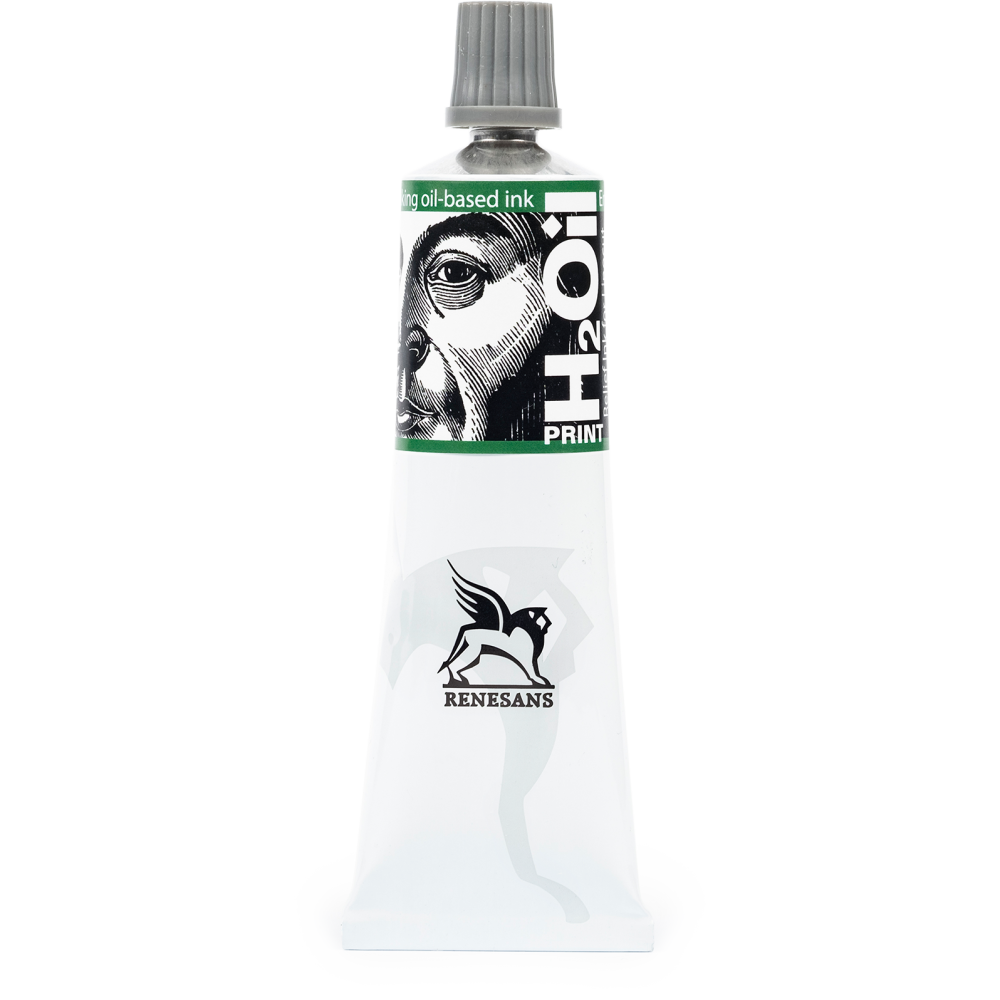 Farba graficzna do linorytu H2Oil Print - Renesans - Zieleń Szmaragdowa, 60 ml