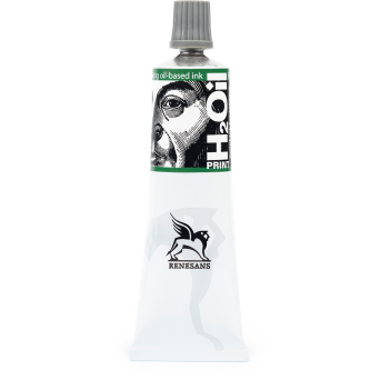 H2Oil relief paint, ink for linocut - Renesans - Emerald Green, 60 ml