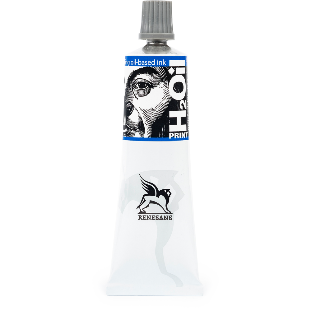 Farba graficzna do linorytu H2Oil Print - Renesans - Błękit Podstawowy, 60 ml