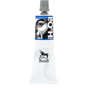 Farba graficzna do linorytu H2Oil Print - Renesans - Błękit Podstawowy, 60 ml