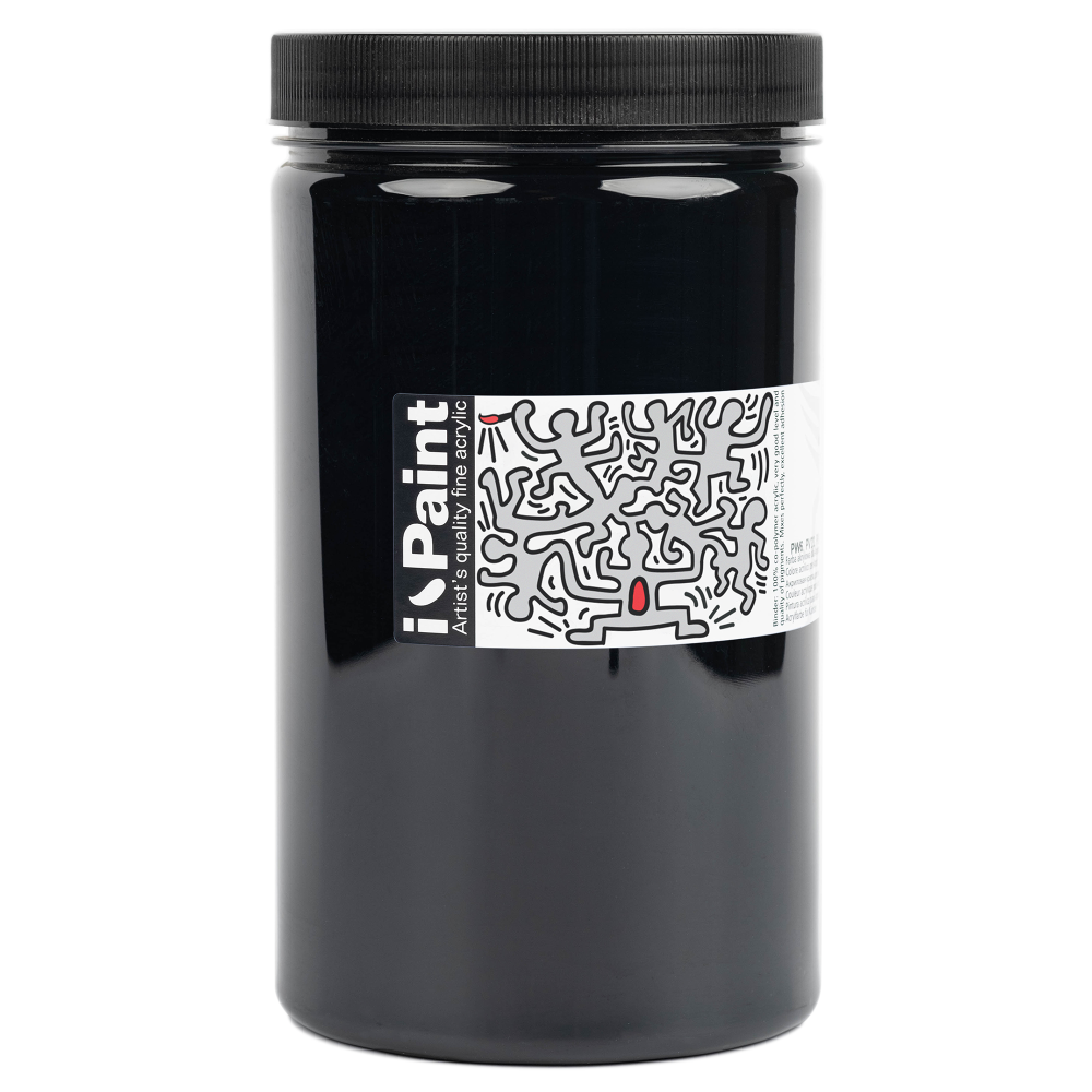 Farba akrylowa I-Paint - Renesans - 18, carbon black, 1200 ml