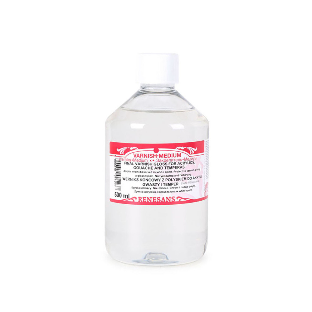Varnish gloss for acrylics, gouache and temperas - Renesans - 500 ml