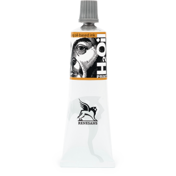 H2Oil relief paint, ink for linocut - Renesans - Yellow Ochre, 60 ml