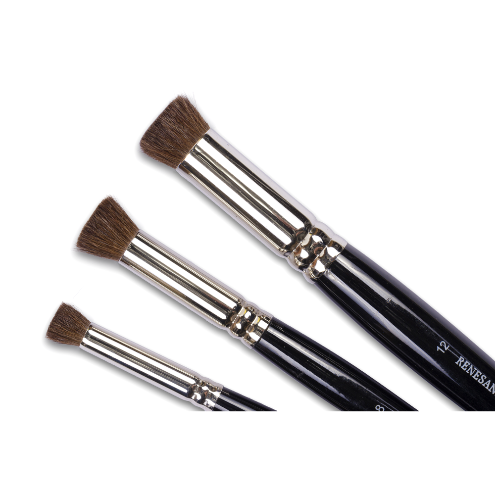 Round, natural brush for pastel smudging, A185 series - Renesans - no. 12